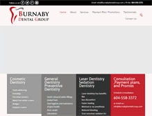 Tablet Screenshot of burnabydentalgroup.com